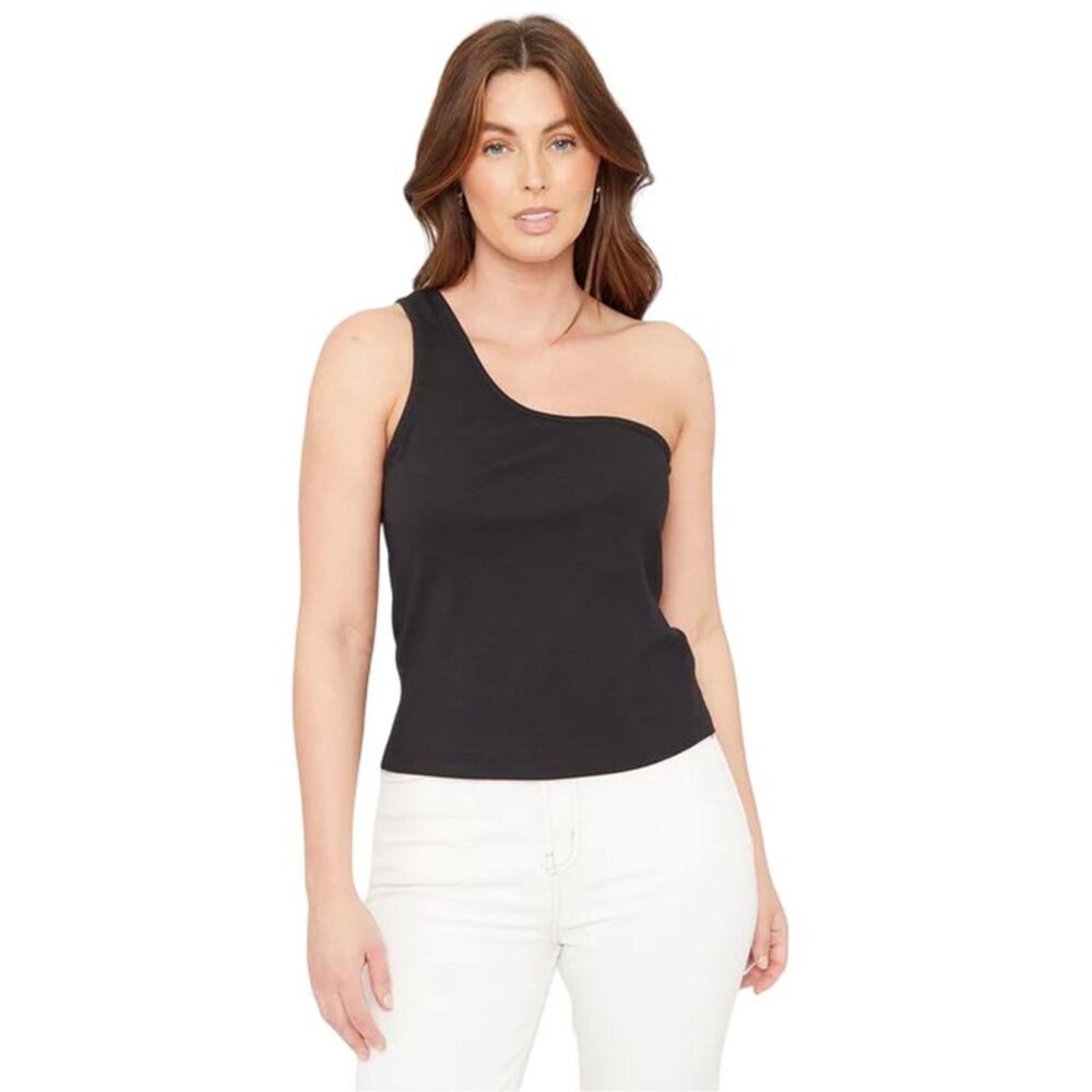 Be You Womens/Ladies Ribbed One  Top / Black